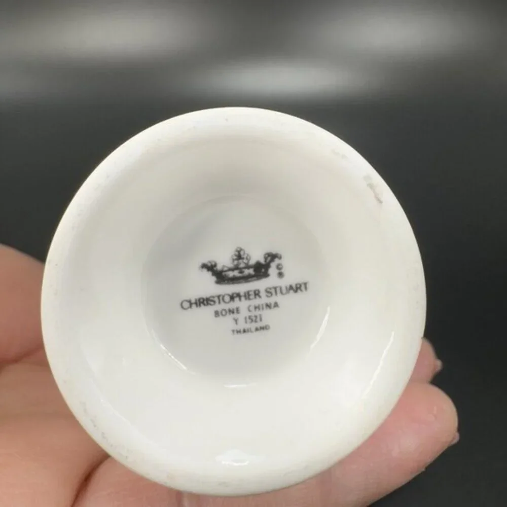 Christopher Stuart Bone China Porcelain‎ Small Bud Vase Floral Pattern Vase VTG